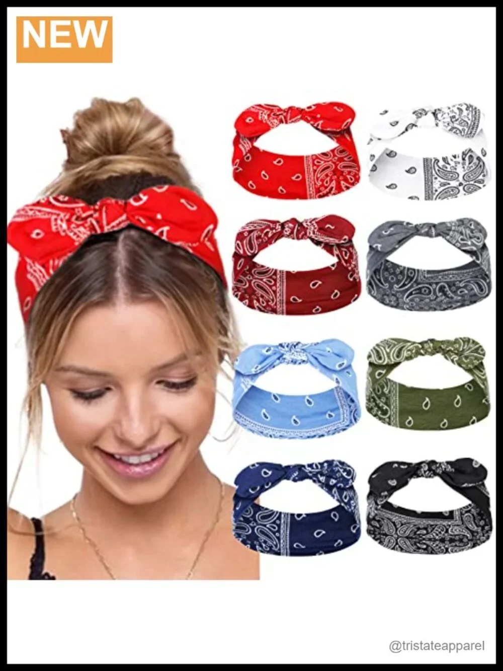 Wide Knotted Bow Headband Boho Turban Hair Wrap Non Slip